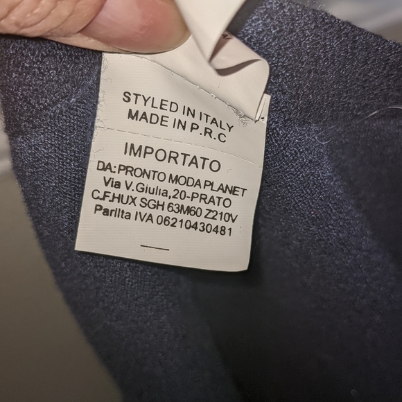 Italian SS Star Navy Blue Cardigan - Picture 5 of 6